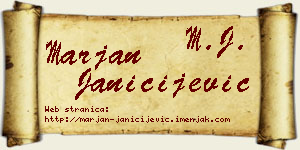Marjan Janičijević vizit kartica